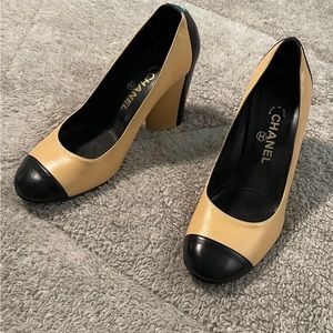 CHANEL chunky pumps.  These have never been worn.